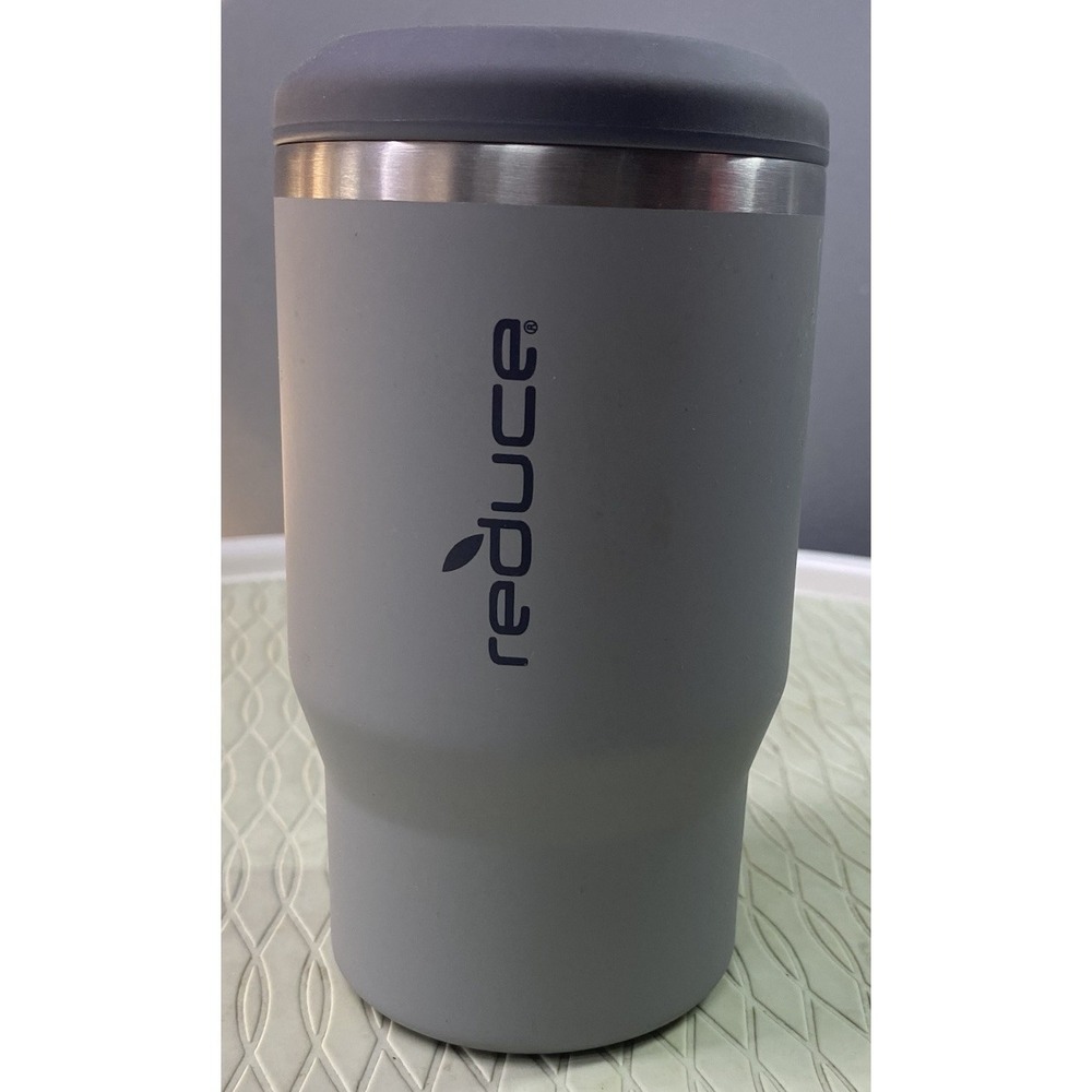 Reduce 4-in-1 Insulated Drink Cooler Tumbler 14oz Stainless Steel Gray 5.5" Tall